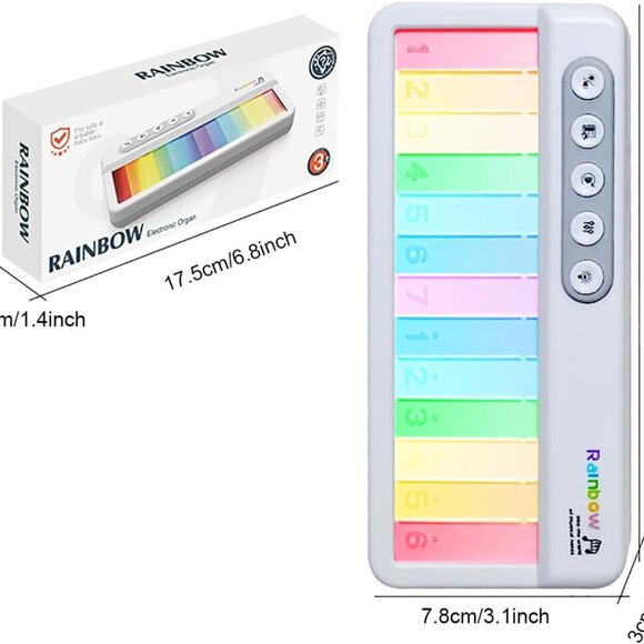 Baby Piano Toy Music & Sound Light Up Musical Toys for Toddlers 1-3, Early Learn - Picture 5 of 13